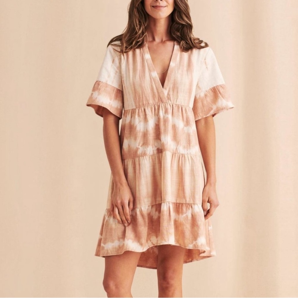 Faherty Vida Dress Maple Sugar Size Small